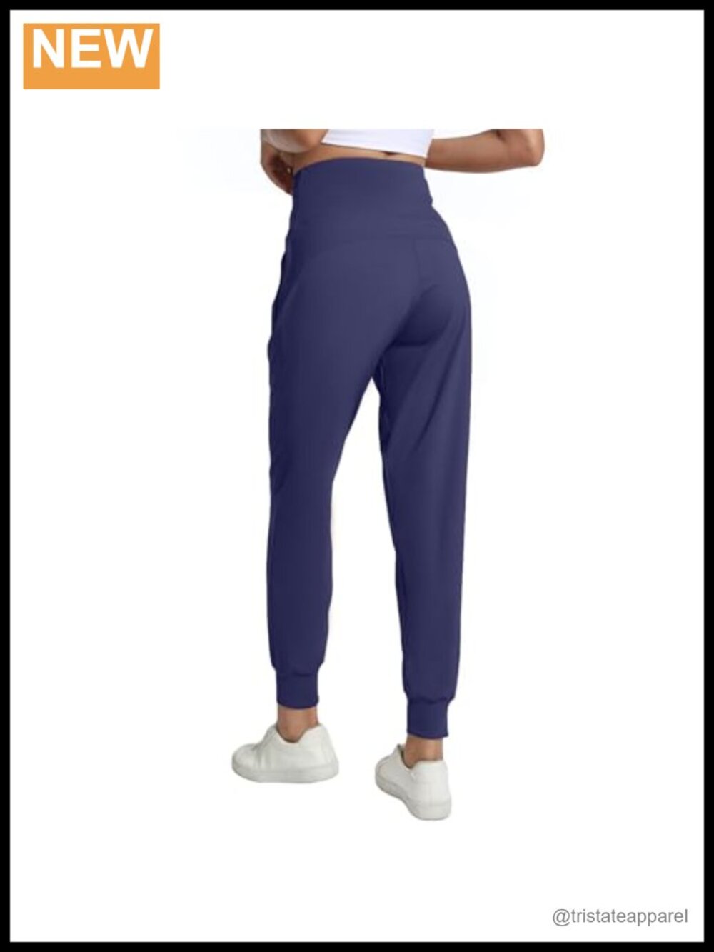 Womens Joggers with Zipper Pockets Lightweight Workout Track Pants - Picture 4 of 4